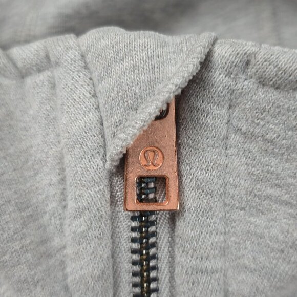 Lululemon Special Edition Rare Grey Tencel Ruching Scuba Hoodie Thumbholes Sz 4 - Picture 11 of 14